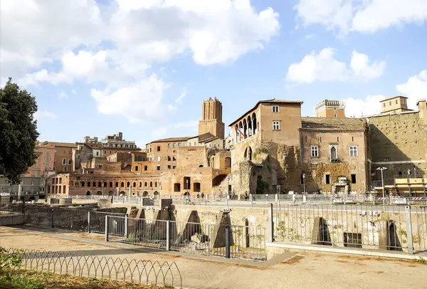 Ruínas Arquitetônicas Fórum Augusto Foro Augusto Roma Província Lácio Itália Imagem De Stock