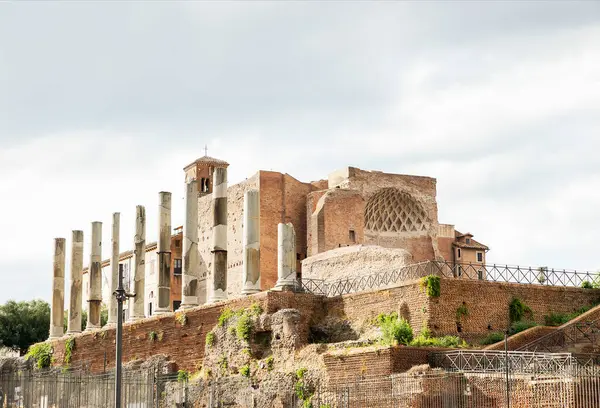 Visões Arquitetônicas Fórum Romano Foro Romano Roma Província Lácio Itália Imagem De Stock