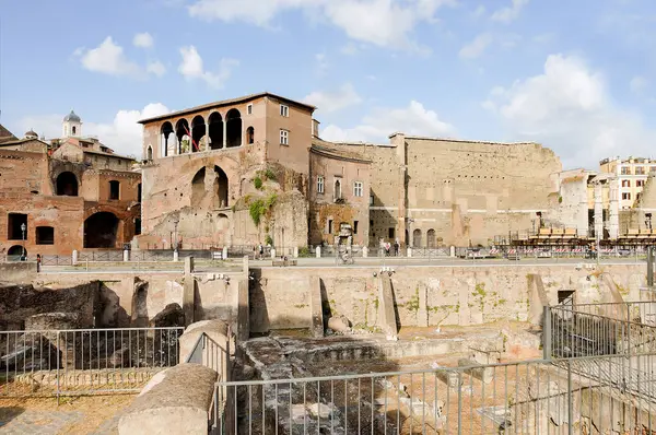 Αρχιτεκτονικοί Χώροι Του Ρωμαϊκού Φόρουμ Foro Romano Στη Ρώμη Επαρχία Royalty Free Εικόνες Αρχείου