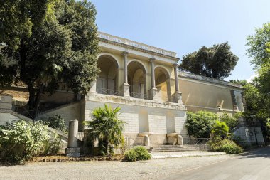 İtalya 'nın Lazio ilindeki Roma' daki Villa Borghese Gardens Doğal Sahneleri.