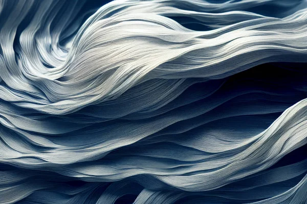 Sofisticado Elegante Azul Branco Fino Fibras Obra Arte Abstract Background — Fotografia de Stock