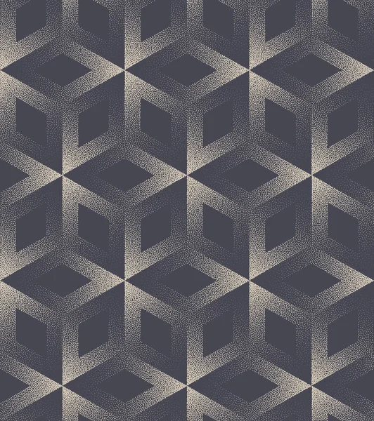 Rejilla Bloque Geométrico Stipple Seamless Pattern Vector Abstract Background Exclusivo — Archivo Imágenes Vectoriales
