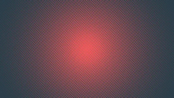 Pop Art Dots Wavy Halftone Pattern Vector Texture Red Dark — 스톡 벡터