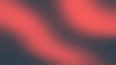 Pop Art Noktaları Dalgalı Yarım Düzen Vektör Dokulu Kırmızı Koyu Mavi Soyut Arkaplan. Dot İş Yapısı İnce Doku Tasarım Elementi. Yarı Ton Karşıtlığı Grafiksel Minimalist Sanat Soyutlaması