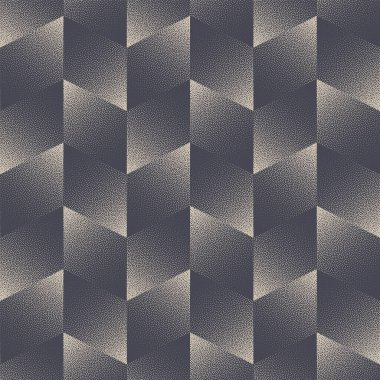 Chevron Modern Chequered Seamless Pattern Vector Dot Work Abstract Background. Dotted Geometric Structure Grainy Subtle Texture. Repetitive Graphic Gray Wallpaper. Half Tone Art Illustration