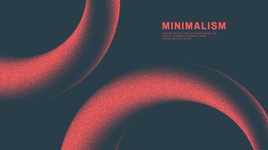 Abstract Vector Background Represents The Modern Cult Of Simplicity And Minimalism In Graphic Design. Smooth Curves and Half Tone Effect Adds Depth And Dynamic To The Composition. Dotwork Illustration