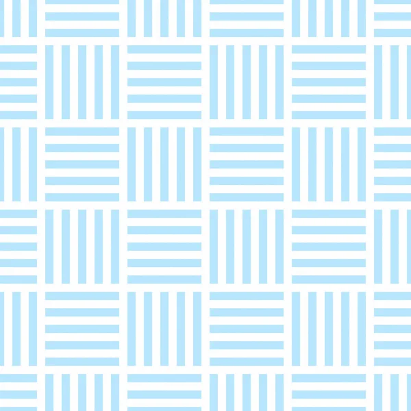 简洁明了的无缝隙图案矢量白蓝背景 复古风格平面设计方块与粗体线条复现纯抽象 简洁趋势无边纺织品饰品 — 图库矢量图片