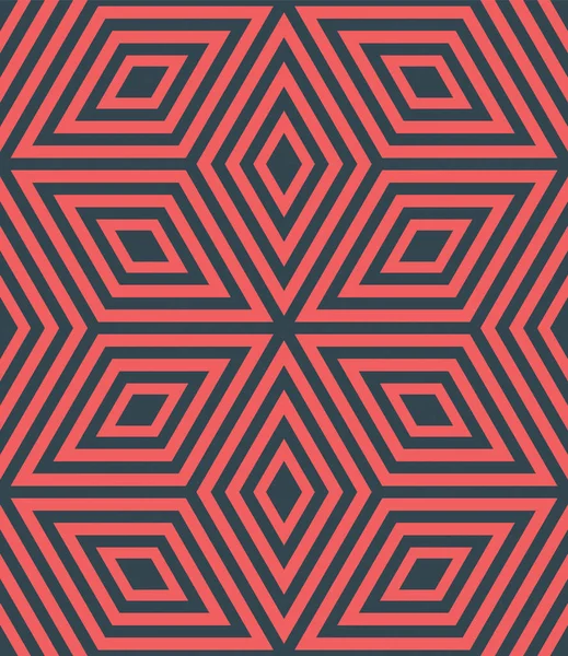 エスニック グラフィック幾何学シームレス パターンベクトル赤黒アブストラクト背景 ファンシー レトロ スタイル60年代70年代反復幾何学的サイケデリック アブストラクション トレンディ古いファッションエンドレステキスタイルプリント — ストックベクタ