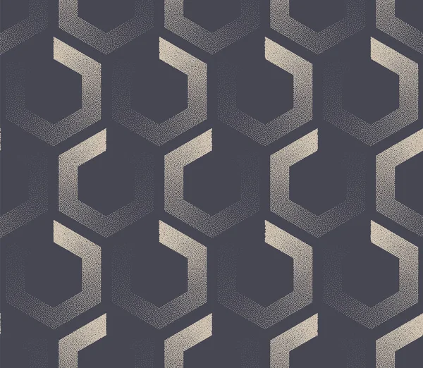 Hexagons Mode Sans Couture Motif Vectoriel Point Travail Fond Abstrait — Image vectorielle