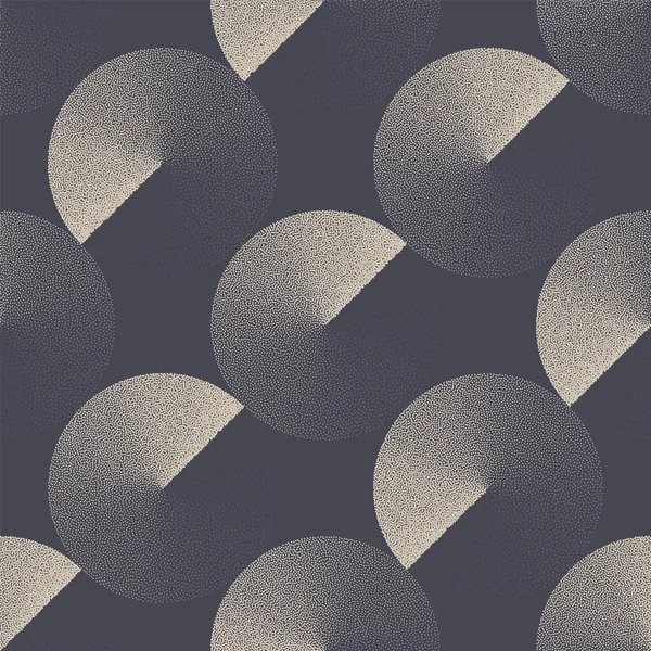 Modernismus Art Seamless Pattern Vector Dot Work Circles Trendige Abstrakte — Stockvektor