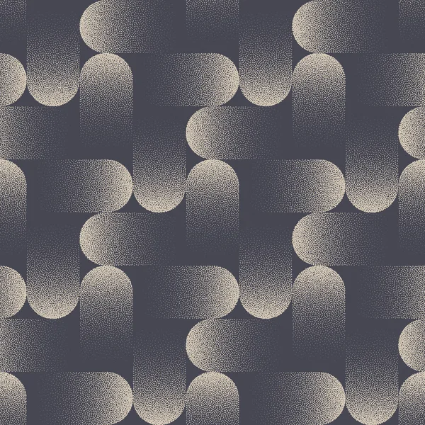 Dynamic Graphic Stylish Seamless Pattern Vector Stipple Abstrakter Hintergrund Bauhaus — Stockvektor