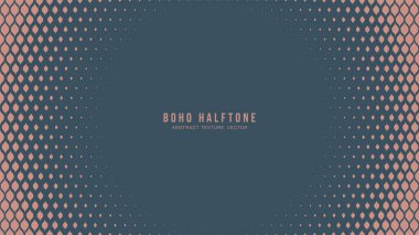 Boho Style Modern Yarıton Vektör Yuvarlak Çerçeve Estetik Soyut Özgeçmiş. Süslü Yarım Tonlu Çingene Ölçekli Moda Moda Modeli. Zarif Minimalist Lüks Geniş Duvar Kağıdı