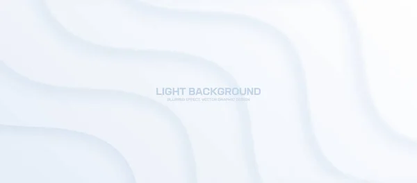 Minimalista Brillante Blanco Dinámico Ondulado Curvas Abstracto Vector Amplio Fondo — Vector de stock