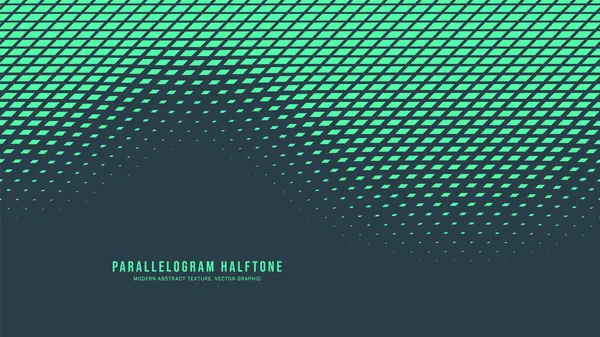 Parallelogram Halftone Vector Dynamic Smooth Curved Border Eye Catching Fondo — Archivo Imágenes Vectoriales