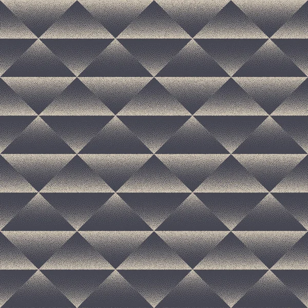 Ugly Sweater Geometrics Trianglesエンドレスパターンベクトル概要背景 レトロスタイルのテキスタイルデザインシームレスなテクスチャ Motleyグラフィック反復ベージュ壁紙 ハーフトーン アートループ可能イラスト — ストックベクタ