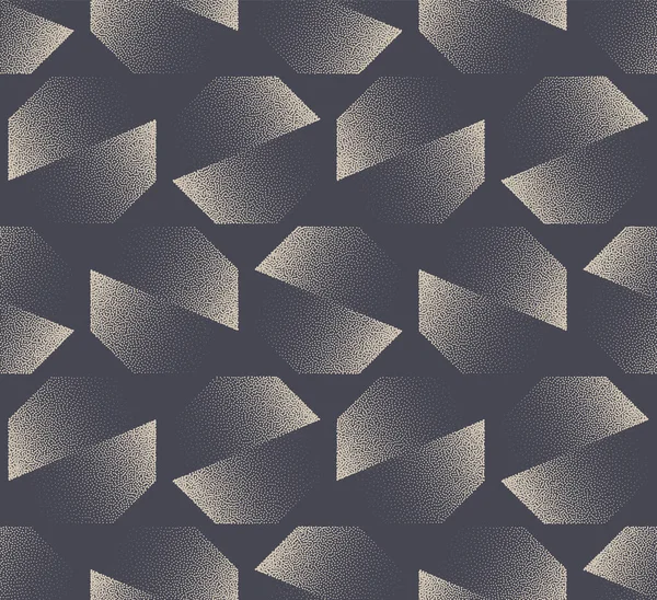 Gesplitste Octagons Geometrische Naadloze Patroon Vector Dot Werk Abstracte Achtergrond — Stockvector