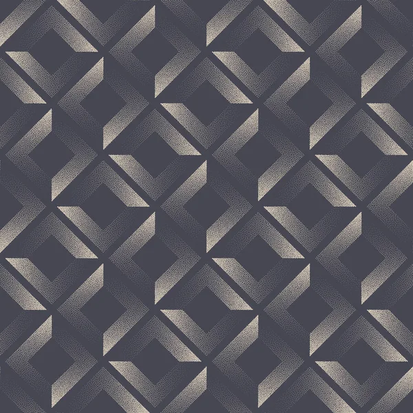 Modernisme Geometrische Grafische Naadloze Patroon Vector Stipple Abstracte Achtergrond Rhombus — Stockvector