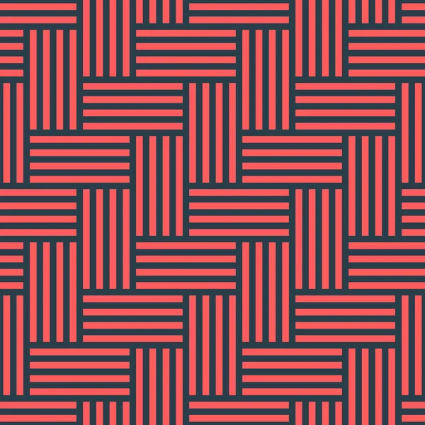 Klassischer Fischgräten Fine Seamless Pattern Vector Red Black Abstract Hintergrund — Stockvektor