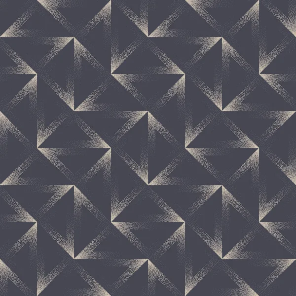 ユニークな三角グリッド幾何学的なシームレスなパターントレンドベクトル概要背景 アパレルとテキスタイルデザインのための超近代的なグラフィック反復トレンドモッド抽象化 シンプルエンドレスイラスト — ストックベクタ