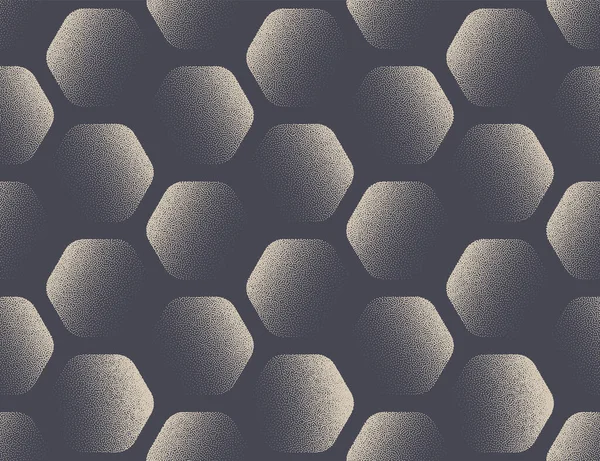 Rundade Hexagons Geometriska Sömlösa Mönster Vektor Modern Abstrakt Bakgrund Hexagonal — Stock vektor