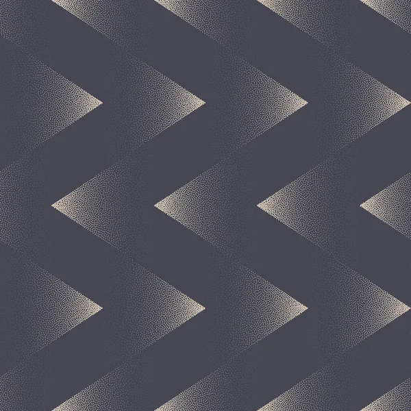 Zigzag Striped Seamless Pattern Vector Dot Work Geometric Abstract Background — 스톡 벡터