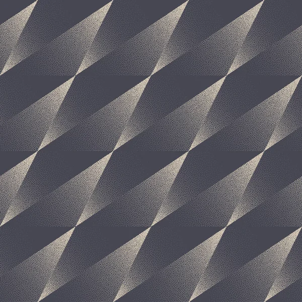 Gekantelde Driehoekige Structuur Naadloze Patroon Vector Dot Work Abstract Achtergrond — Stockvector