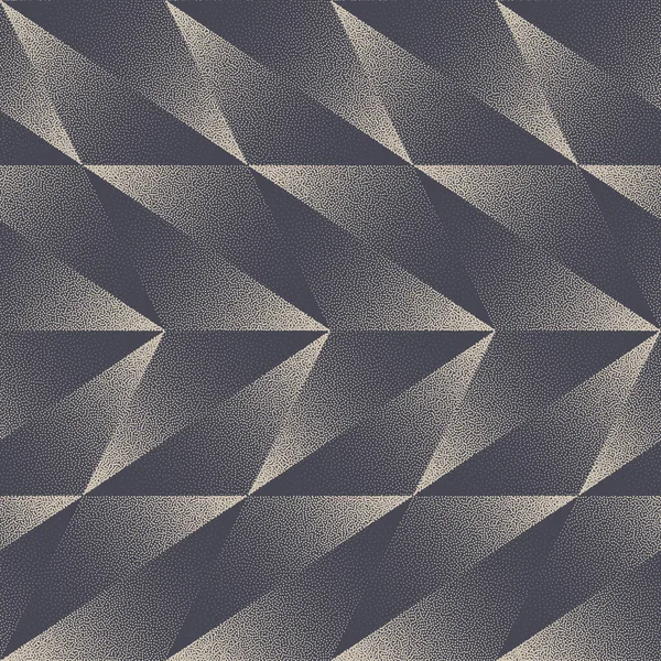 Dynamic Triangular Structure Seamless Pattern Vector Dotwork Résumé Contexte Design — Image vectorielle