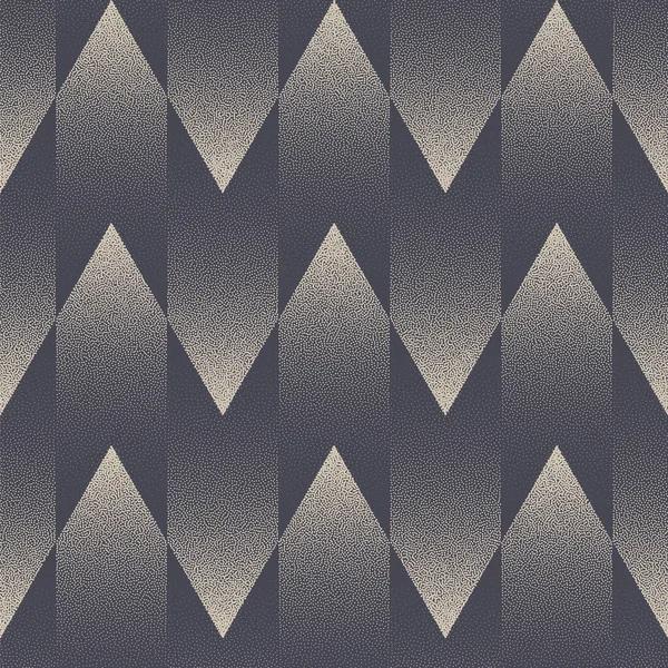 Checkered Chevron Graphic Seamless Pattern Vector Dotwork Abstrakter Hintergrund Textildesign — Stockvektor