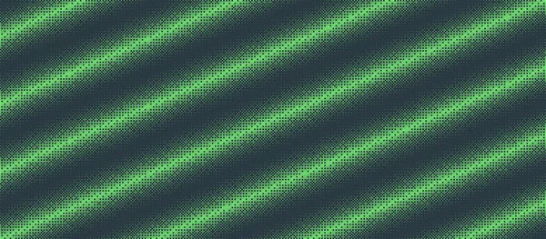 ディザーパターンビットマップテクスチャハーフトーングラデーションベクトルストライプ抽象背景 ビデオ干渉緑のグリッチ画面フリッカーピクセルエフェクトワイド壁紙 レトロ8ビットピクセルアート概要 — ストックベクタ