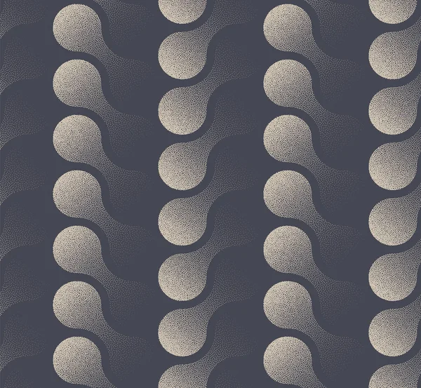 Bizarre Seamless Pattern Vector Dotwork Abstract Background Eccentric Textile Design — 스톡 벡터