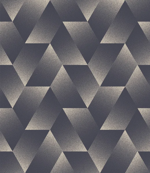 Structure Hexagonale Style Rétro Modèle Sans Couture Vectoriel Dotwork Abstraction — Image vectorielle