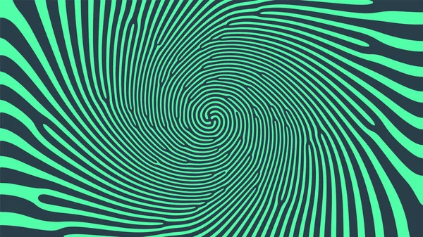 Спіральний Психоделічний Мистецький Вектор Гіпнотичний Візерунок Бірюзовий Абстрактний Фон Вихрові — стоковий вектор