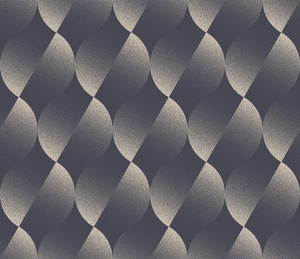 Split Circles Checkered Posh Seamless Pattern Vector Dot Work Fondo — Archivo Imágenes Vectoriales