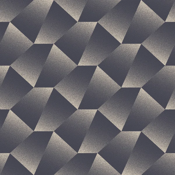 Checkered Shards Retro Style Seamless Pattern Vector Stipple Abstrakt Bakgrund — Stock vektor