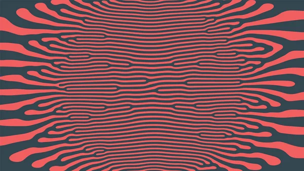 メッセージング構造サイケデリックアートベクトル催眠パターン赤黒抽象的な背景 酸旅行奇妙な幻覚効果奇妙な抽象化 光学錯視クレイジーアートイラスト — ストックベクタ