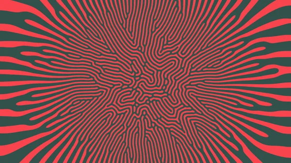 レッドグリーンサイケデリック酸旅行ベクトル異常な創造的な抽象的な背景 放射クレイジー構造奇妙な乱雑化の概要広い壁紙 キノコの幻覚効果 Trippy Artイラスト — ストックベクタ