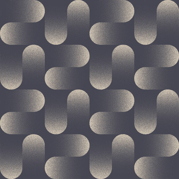 Modern Graphic Dynamic Seamless Pattern Vector Dot Work Neat Abstract Background. Repetitive Bauhaus Abstraction Fashionable Textile Design Fabric Print Continuous Wallpaper. Halftone Art Illustration
