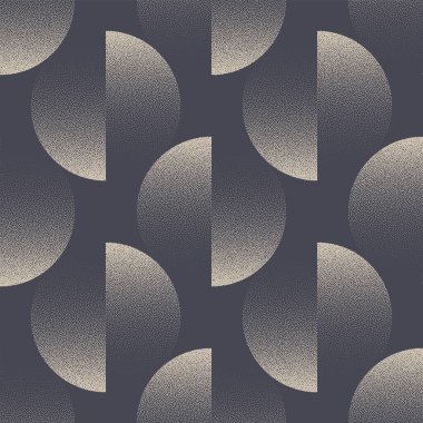 Eski Çemberleri Ayır Kusursuz Örnekler Vektör Dot Çalışma Tarzı Soyut Arkaplan. 50 'lerin Retro Style Tekstil Tasarımı Klasik Kumaş Baskı Tekrarlayan Duvar Kağıdı. Yarıton Grafik Sanatı Çizimi