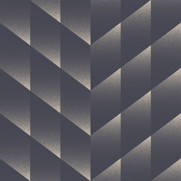Chevron Zigzag Structure Seamless Pattern Trend Vector Dot Work Abstraction. Retro Style Textile Design Stylish Fabric Print Checkered Trapeze Grid Endless Abstract Background. Half Tone Illustration