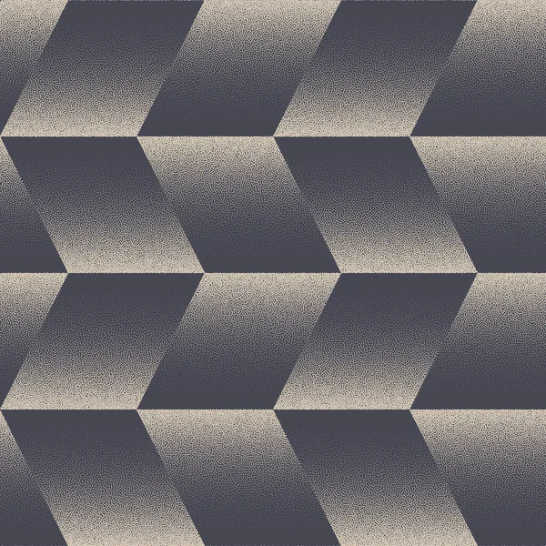 Gecontroleerde Parallelogram Naadloze Patroon Vector Dot Werk Abstracte Achtergrond Chequered — Stockvector
