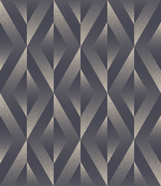 Art Deco Vintage Seamless Pattern Vector Dotwork Luxury Abstract Background. Split Rhombus Grid Graphic Design Fancy Old Fashioned Textile Print Repetitive Wallpaper. Halftone Endless Art Illustration