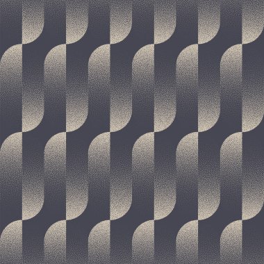 Süslü, modaya uygun, kusursuz, şekil vektörü, lüks, soyut arkaplan. 1960 'ların Wavy Motif Retro Style Design Tekstil Baskı Tekrarlayan Duvar Kağıdı. Yarım Tonlu Devamlı Sanat Çizimi
