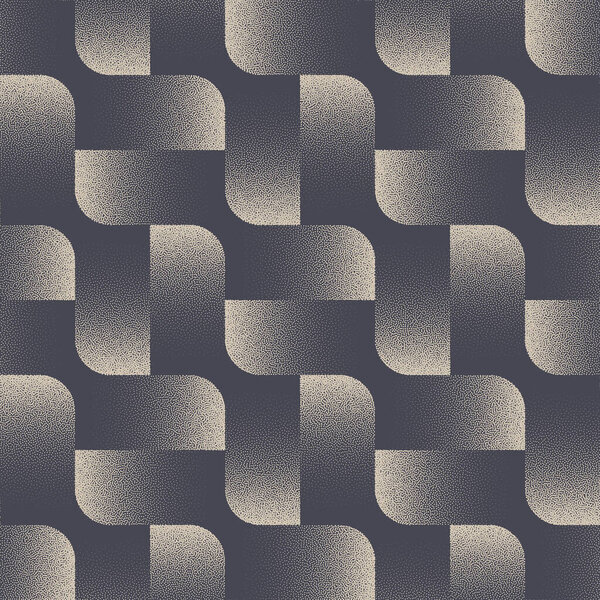 Retro Styled Graphic Cozy Seamless Pattern Vector Dot Work Trendy Abstract Background. Old Fashioned 50s 60s 70s Funky Design Textile Print Repetitive Wallpaper. Half Tone Continuous Art Illustration