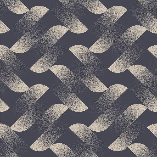 Tilted Structure Unique Seamless Pattern Trend Dot Work Abstract Background. Modern Endless Abstraction Textile Print For Clothes. Repetitive Monochrome Wallpaper. Half Tone Loopable Art Illustration