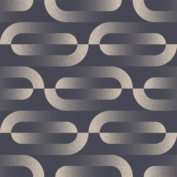 50s 60s 70s Retro Style Fancy Seamless Pattern Trend Dot Work Abstract Background. 1950s 1960s 1970s Chic Fashionable Endless Abstraction Textile Print For Cloth. Half Tone Repetitive Art Illustration