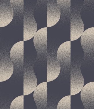 Zarif Fancy Retro Şekilsiz Desensiz Model Vektör Dot Çalışması Soyut Arkaplan. 1950 'lerin Eski Modası Sonsuz Soyut Tekstil Tasarımı Tekrarlayan Duvar Kağıdı. Yarım Tonlu Sanat Çizimi