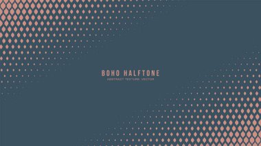 Boho Style Modern Yarım Ton Vektörü Dikey Açı Estetik Arkaplan. Yarı Tonlu Çingene Ölçekli Moda Moda Modeli. Şık Minimalist Geniş Süslü Duvar Kağıdı. Zarif soyutlama