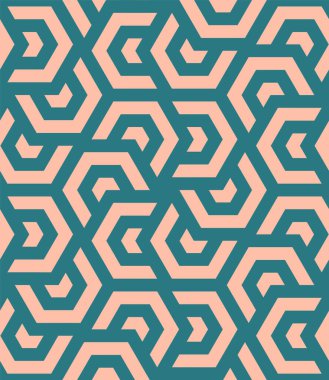 Turkuaz Bej Geometrik Soyutlama Kusursuz Düzen Trend Vektörü Soyut Arkaplanı. Şık Tekstil Tasarımı Funky Retro Stili Kumaş Baskı Tekrarlayan Duvar Kağıdı. Bitmeyen Sanat Resimleri