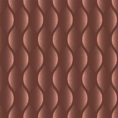 50 'li 60' lı 70 'li yılların Kusursuz Retro Desensiz Moda Kahverengi Renkler Soyut Vektör Arkaplanı. Tekstil Baskısı Tekrarlayan Duvar Kağıdı için Klasik Grafiksel Eski Moda Soyutlaması. Yarım Tonlu Sanat Çizimi
