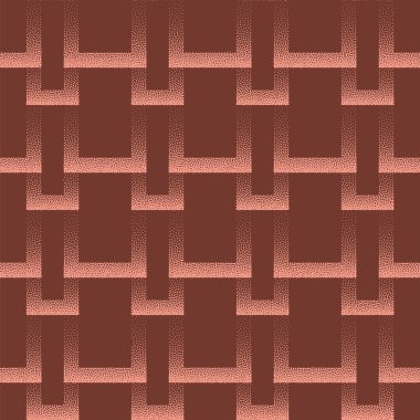 60 'ların Geometrik Süsleme Vektörü Kusursuz Moda Moda Kahverengi Soyut Arkaplan. Tekstil için Retro Styled Half Tone Sanat İllüstrasyonu. Bitmek bilmeyen Grafik 50 'ler 60' lar Soyut Duvar Kağıdı Doku Doku DokusuName